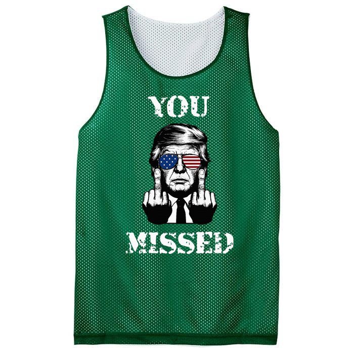 Trump 2024 You Missed Funny Donald Trump Mesh Reversible Basketball Jersey Tank