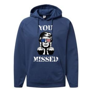 Trump 2024 You Missed Funny Donald Trump Performance Fleece Hoodie