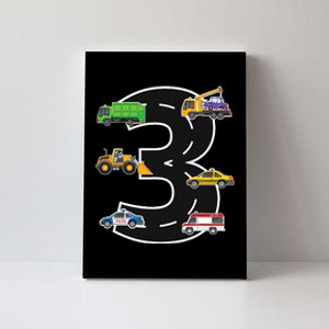 Three 3yr 3rd Birthday 3 Years Old 3 Birthday Decoration Canvas