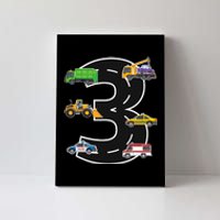 Three 3yr 3rd Birthday 3 Years Old 3 Birthday Decoration Canvas