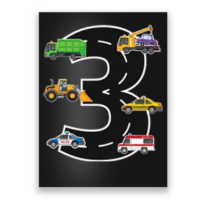 Three 3yr 3rd Birthday 3 Years Old 3 Birthday Decoration Poster