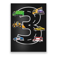 Three 3yr 3rd Birthday 3 Years Old 3 Birthday Decoration Poster