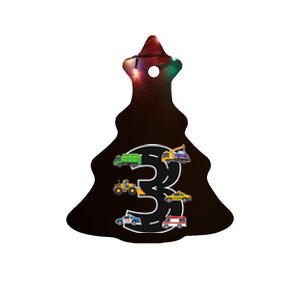 Three 3yr 3rd Birthday 3 Years Old 3 Birthday Decoration Ceramic Tree Ornament