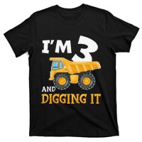 Three 3yr 3th Birthday Construction 3 Years Old T-Shirt