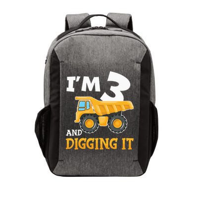 Three 3yr 3th Birthday Construction 3 Years Old Vector Backpack