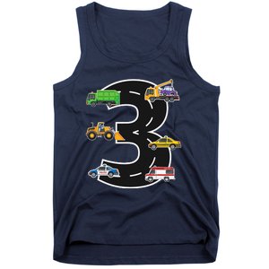 Three 3yr 3rd Birthday 3 Years Old 3 Birthday Decoration Tank Top