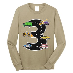 Three 3yr 3rd Birthday 3 Years Old 3 Birthday Decoration Long Sleeve Shirt