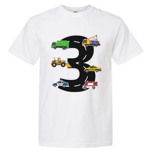 Three 3yr 3rd Birthday 3 Years Old 3 Birthday Decoration Garment-Dyed Heavyweight T-Shirt