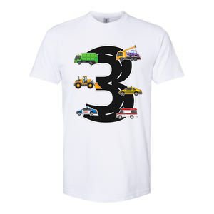 Three 3yr 3rd Birthday 3 Years Old 3 Birthday Decoration Softstyle CVC T-Shirt