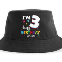 Three 3yr 3th Birthday Happy Birthday 3 Years Old Sustainable Bucket Hat