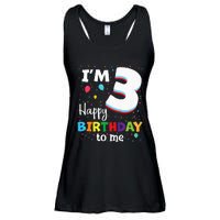 Three 3yr 3th Birthday Happy Birthday 3 Years Old Ladies Essential Flowy Tank