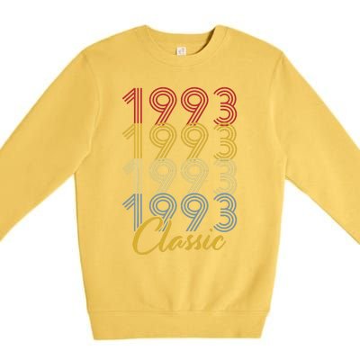 Turning 30 Birthday Decorations 30th BDay 1993 Birthday Premium Crewneck Sweatshirt