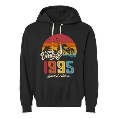 Tropical 30th Birthday Vintage 1995 Limited Edition Garment-Dyed Fleece Hoodie