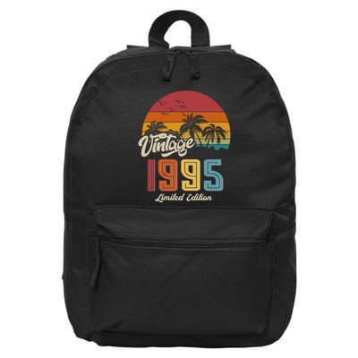 Tropical 30th Birthday Vintage 1995 Limited Edition 16 in Basic Backpack