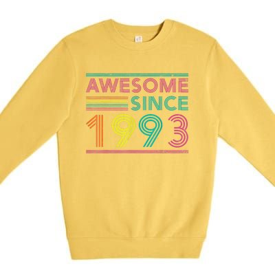 Turning 30 Birthday Decorations 30th BDay 1993 Birthday Premium Crewneck Sweatshirt