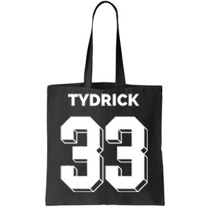 Tydrick 33 Football Sports Game Day Athletic Player Tote Bag