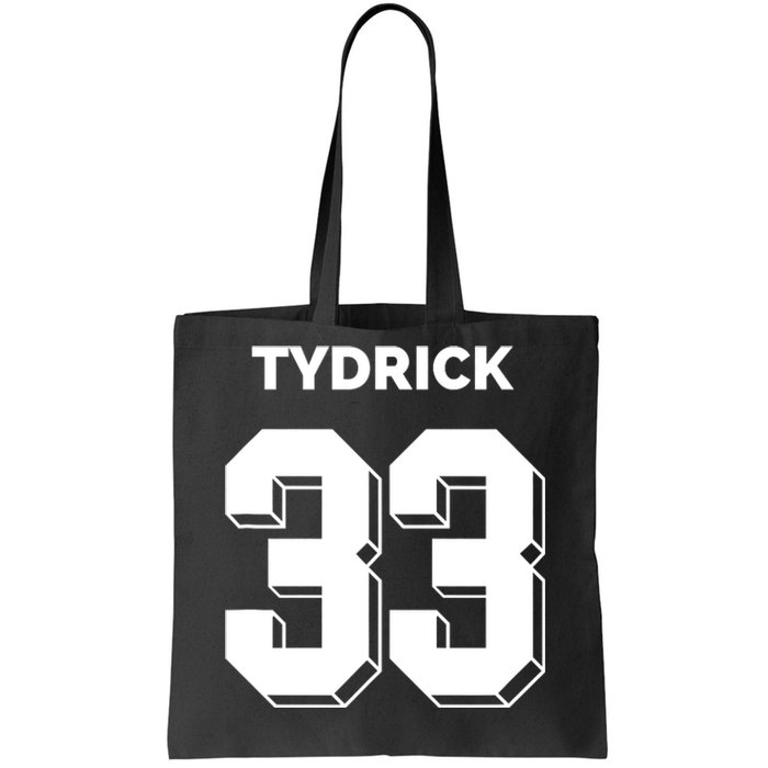 Tydrick 33 Football Sports Game Day Athletic Player Tote Bag