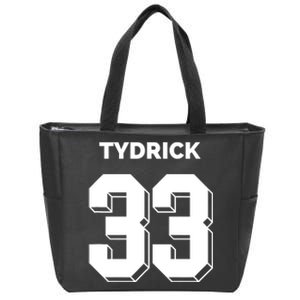 Tydrick 33 Football Sports Game Day Athletic Player Zip Tote Bag