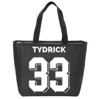 Tydrick 33 Football Sports Game Day Athletic Player Zip Tote Bag