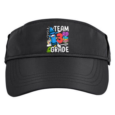 Team 3Rd Grade Cute Third Grade Teacher Gift Adult Drive Performance Visor