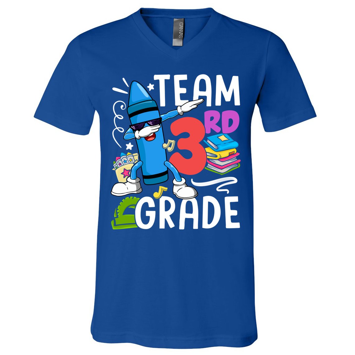 Team 3Rd Grade Cute Third Grade Teacher Gift V-Neck T-Shirt