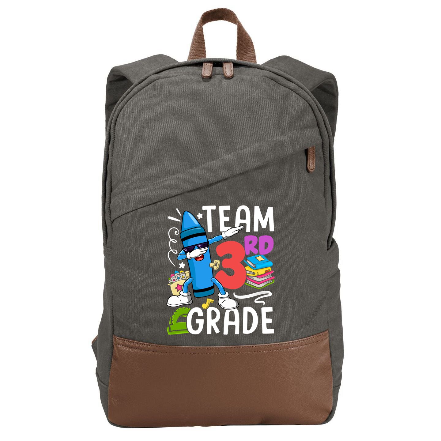 Team 3Rd Grade Cute Third Grade Teacher Gift Cotton Canvas Backpack