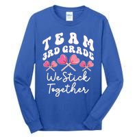 Team 3rd Grade We Stick Together Third Teacher Heart Sucker Gift Tall Long Sleeve T-Shirt