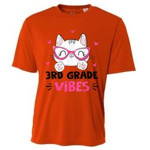 Third 3rd Grade Vibes Back to School Cute Cat Cute For Girls Cooling Performance Crew T-Shirt