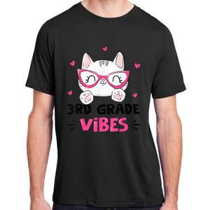 Third 3rd Grade Vibes Back to School Cute Cat Cute For Girls Adult ChromaSoft Performance T-Shirt