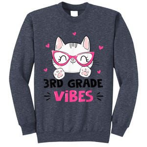 Third 3rd Grade Vibes Back to School Cute Cat Cute For Girls Sweatshirt