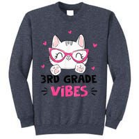 Third 3rd Grade Vibes Back to School Cute Cat Cute For Girls Sweatshirt