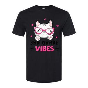 Third 3rd Grade Vibes Back to School Cute Cat Cute For Girls Softstyle CVC T-Shirt