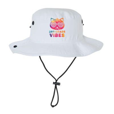 Third 3rd Grade Vibes Colorful Cat Kitty Leopard Eyes Legacy Cool Fit Booney Bucket Hat