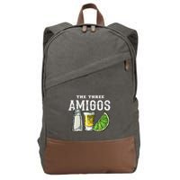 The 3 Three Amigos Tequila Shot Glass Cinco De Mayo Cotton Canvas Backpack