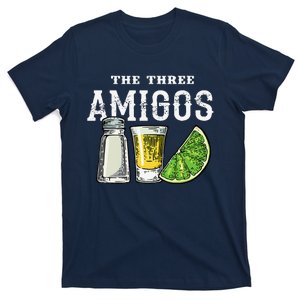 The 3 Three Amigos Tequila Shot Glass Cinco De Mayo T-Shirt