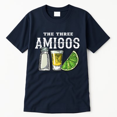 The 3 Three Amigos Tequila Shot Glass Cinco De Mayo Tall T-Shirt