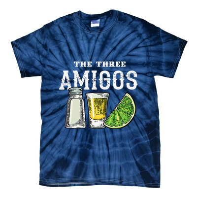 The 3 Three Amigos Tequila Shot Glass Cinco De Mayo Tie-Dye T-Shirt