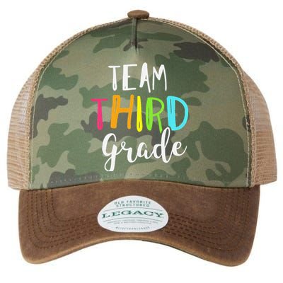 Team 3rd Third Grade Teacher Back To School Legacy Tie Dye Trucker Hat