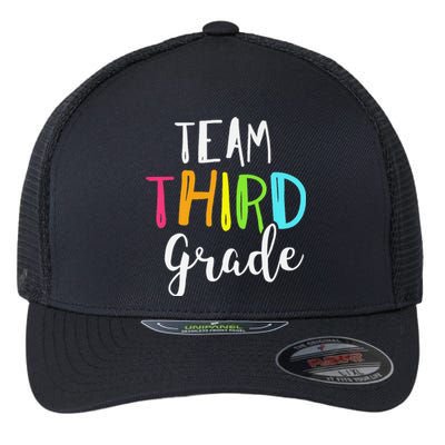 Team 3rd Third Grade Teacher Back To School Flexfit Unipanel Trucker Cap