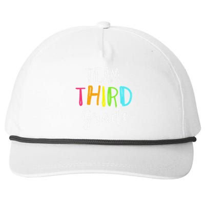 Team 3rd Third Grade Teacher Back To School Snapback Five-Panel Rope Hat