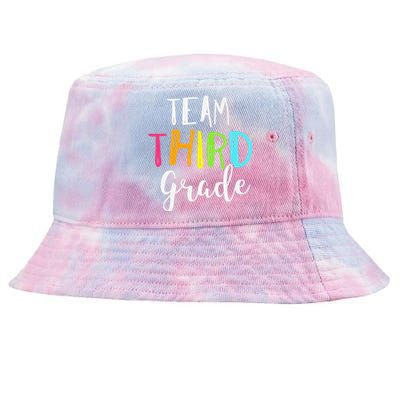 Team 3rd Third Grade Teacher Back To School Tie-Dyed Bucket Hat