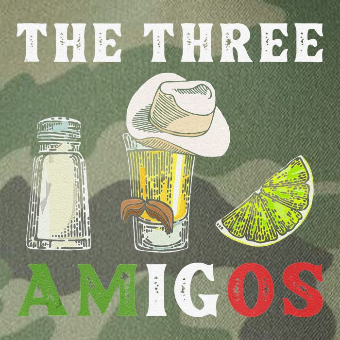 The 3 Three Amigos Funny Salt Tequila & Lime Fiesta Legacy Tie Dye Trucker Hat