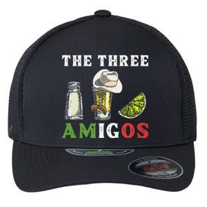 The 3 Three Amigos Funny Salt Tequila & Lime Fiesta Flexfit Unipanel Trucker Cap