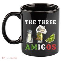 The 3 Three Amigos Funny Salt Tequila & Lime Fiesta 11oz C Handle Ceramic Mug