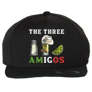 The 3 Three Amigos Funny Salt Tequila & Lime Fiesta Wool Snapback Cap