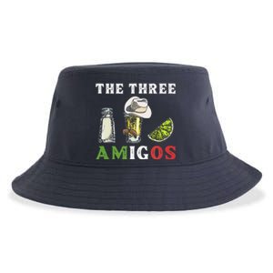 The 3 Three Amigos Funny Salt Tequila & Lime Fiesta Sustainable Bucket Hat