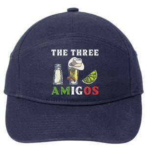 The 3 Three Amigos Funny Salt Tequila & Lime Fiesta 7-Panel Snapback Hat