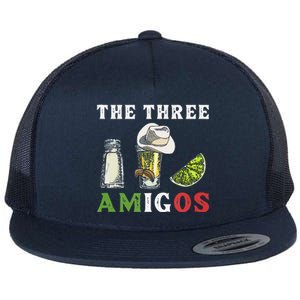 The 3 Three Amigos Funny Salt Tequila & Lime Fiesta Flat Bill Trucker Hat