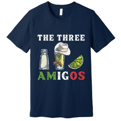 The 3 Three Amigos Funny Salt Tequila & Lime Fiesta Premium T-Shirt