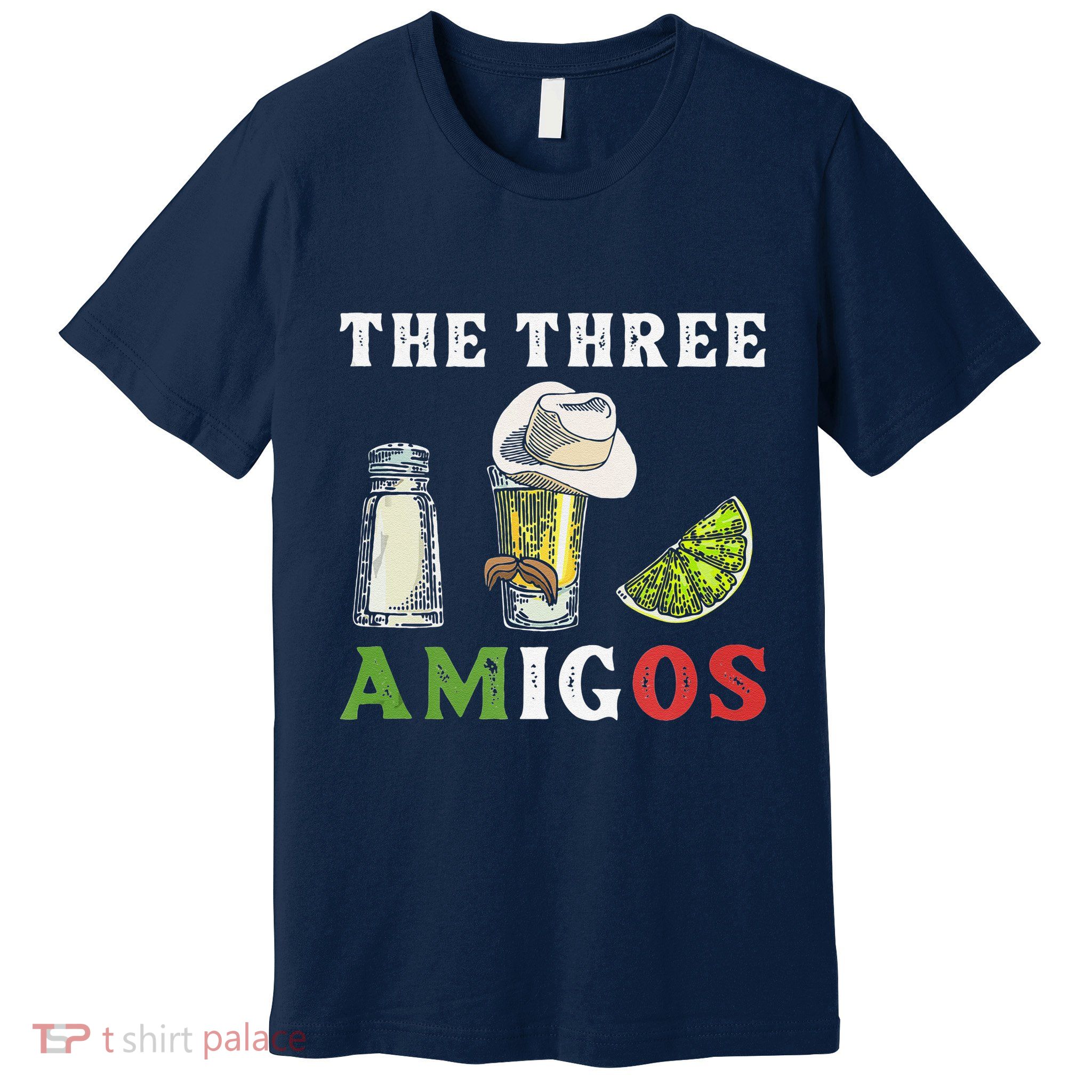 The 3 Three Amigos Funny Salt Tequila & Lime Fiesta Premium T-Shirt